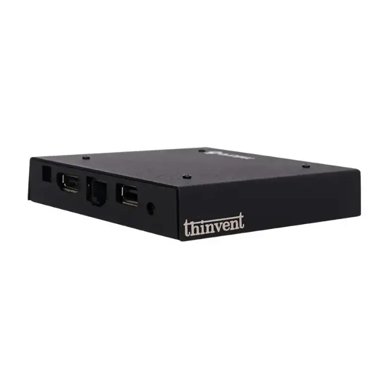 Thinvent® Micro 5R Thin Client, ARM® Cortex A53 processor (4 core, up to 2.0 GHz), 2GB Onboard RAM, 16GB eMMC Storage, 5V 2A Adapter, WiFi 6 and Bluetooth, Thinux™ Embedded Linux | 0 Micro 5R view